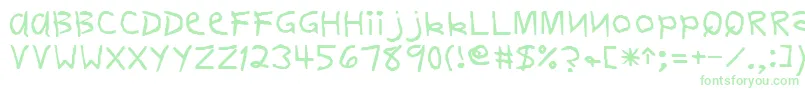 DelvinRegular Font – Green Fonts on White Background