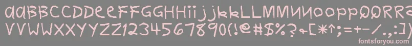 DelvinRegular Font – Pink Fonts on Gray Background