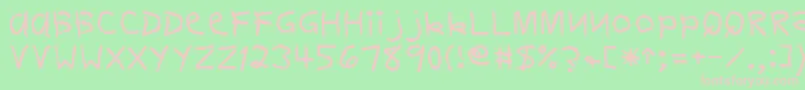 DelvinRegular Font – Pink Fonts on Green Background