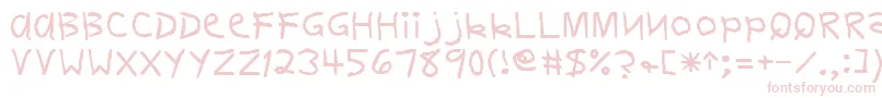 Шрифт DelvinRegular – розовые шрифты на белом фоне