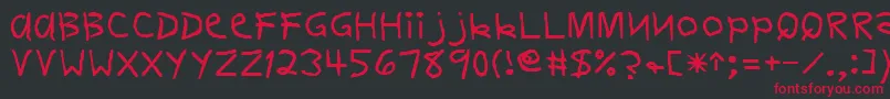DelvinRegular Font – Red Fonts on Black Background
