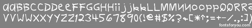 Шрифт DelvinRegular – белые шрифты на сером фоне