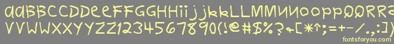 DelvinRegular-fontti – keltaiset fontit harmaalla taustalla