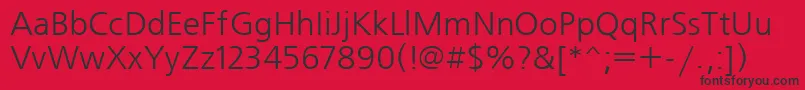 Frs45C Font – Black Fonts on Red Background