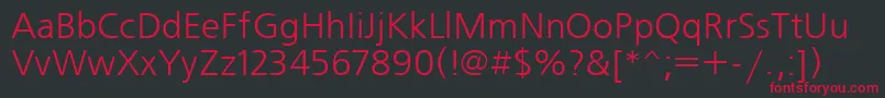 Frs45C Font – Red Fonts on Black Background