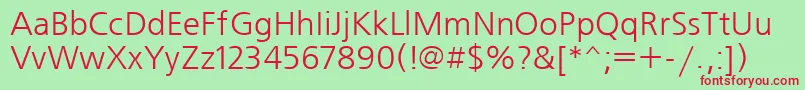 Frs45C Font – Red Fonts on Green Background