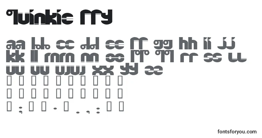 Schriftart Quinkie ffy – Alphabet, Zahlen, spezielle Symbole