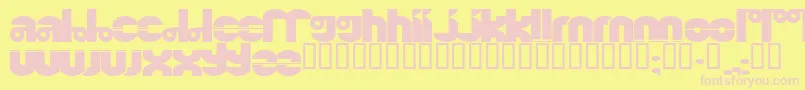 Quinkie ffy Font – Pink Fonts on Yellow Background