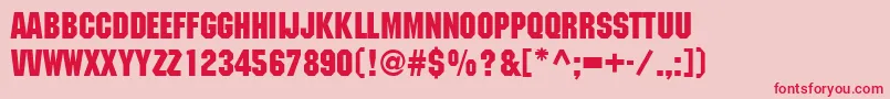 Motor Font – Red Fonts on Pink Background
