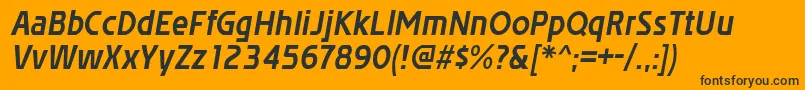 AffluentrgBolditalic Font – Black Fonts on Orange Background