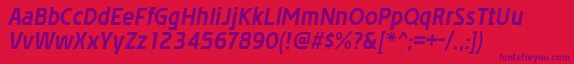AffluentrgBolditalic Font – Purple Fonts on Red Background
