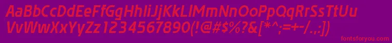 AffluentrgBolditalic Font – Red Fonts on Purple Background
