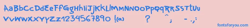 VtksNoise Font – Blue Fonts on Pink Background