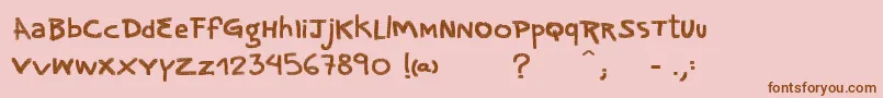 VtksNoise Font – Brown Fonts on Pink Background