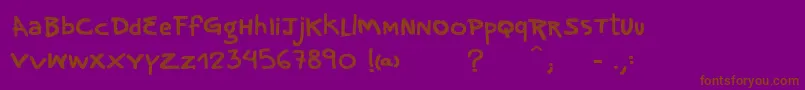 VtksNoise-Schriftart – Braune Schriften auf violettem Hintergrund