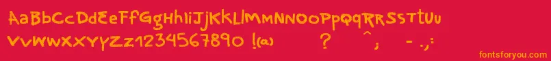 VtksNoise Font – Orange Fonts on Red Background