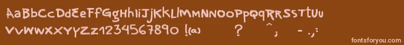 VtksNoise Font – Pink Fonts on Brown Background