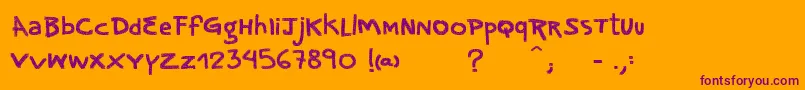 VtksNoise Font – Purple Fonts on Orange Background
