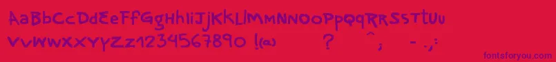 VtksNoise Font – Purple Fonts on Red Background