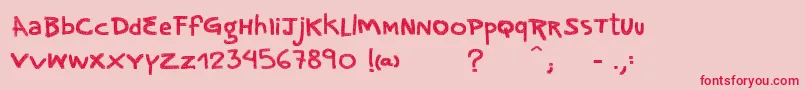 VtksNoise Font – Red Fonts on Pink Background