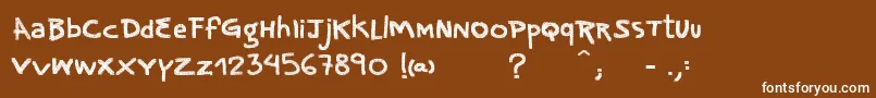 Шрифт VtksNoise – белые шрифты на коричневом фоне