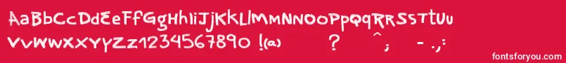 VtksNoise Font – White Fonts on Red Background