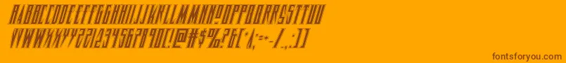 Timberwolfacadital2 Font – Brown Fonts on Orange Background