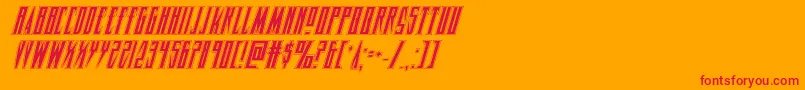 Timberwolfacadital2 Font – Red Fonts on Orange Background