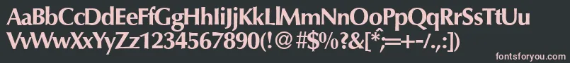 O801FlareBold Font – Pink Fonts on Black Background