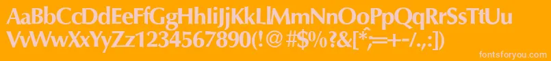 O801FlareBold Font – Pink Fonts on Orange Background