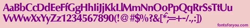 O801FlareBold Font – Purple Fonts on Pink Background