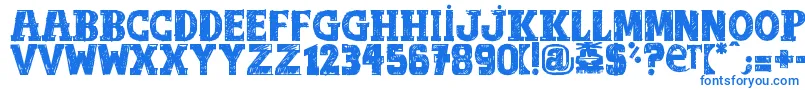 OutOfTune-Schriftart – Blaue Schriften