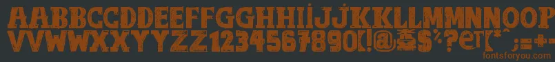 OutOfTune Font – Brown Fonts on Black Background