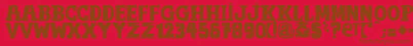OutOfTune Font – Brown Fonts on Red Background