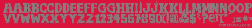 OutOfTune Font – Gray Fonts on Red Background