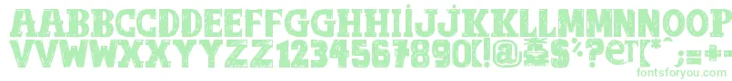 OutOfTune Font – Green Fonts on White Background