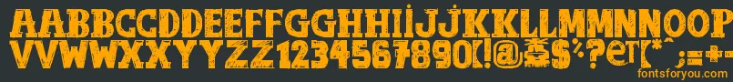OutOfTune Font – Orange Fonts on Black Background