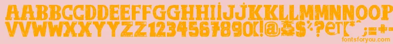 OutOfTune Font – Orange Fonts on Pink Background