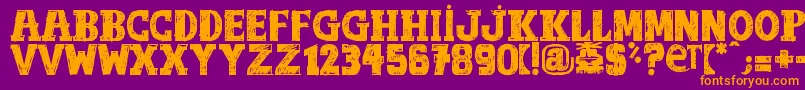 OutOfTune Font – Orange Fonts on Purple Background
