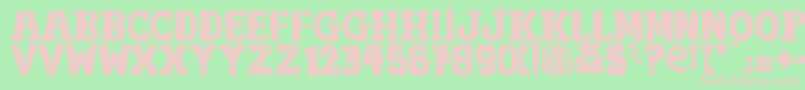 OutOfTune Font – Pink Fonts on Green Background