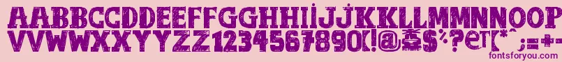 OutOfTune Font – Purple Fonts on Pink Background