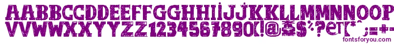 Шрифт OutOfTune – фиолетовые шрифты