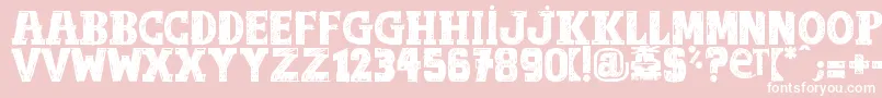 OutOfTune Font – White Fonts on Pink Background