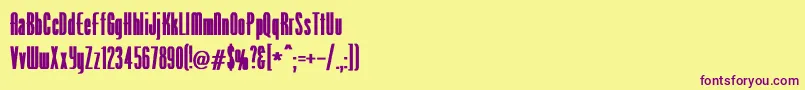 VenusNormalWdBold Font – Purple Fonts on Yellow Background