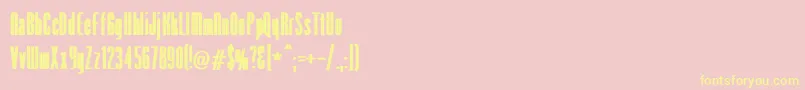 VenusNormalWdBold Font – Yellow Fonts on Pink Background