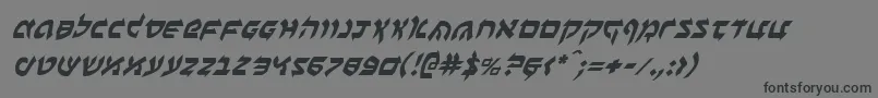 BenZionItalic-Schriftart – Schwarze Schriften auf grauem Hintergrund