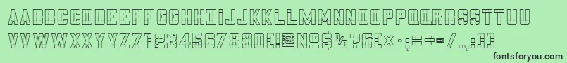 3x5outli Font – Black Fonts on Green Background