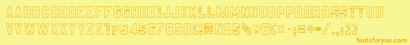 Подробнее о шрифте 3x5outli Шрифт 3x5outli – оранжевые шрифты на жёлтом фоне