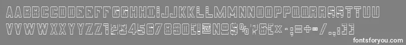 フォント3x5outli – 灰色の背景に白い文字