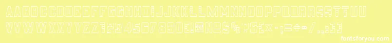 3x5outli Font – White Fonts on Yellow Background